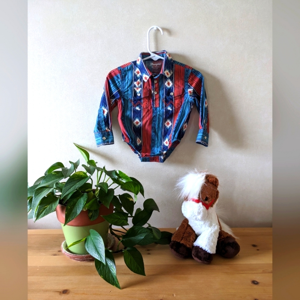 Baby Retro Style Pearl Snap